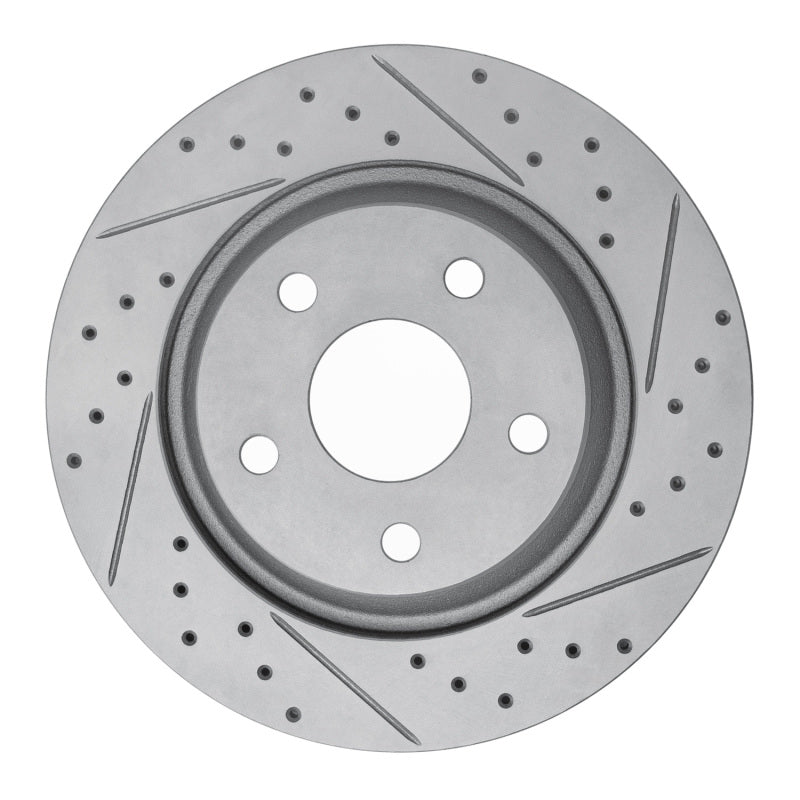 R1 12-18 Jeep Wrangler Front Right Drilled & Slotted Geo-Carbon Rotor