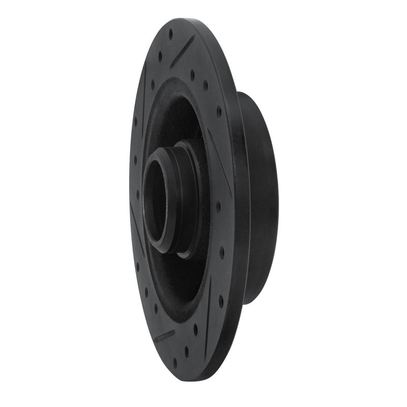 R1 88-92 Ford Probe Rear Right Drilled & Slotted Black Brake Rotor