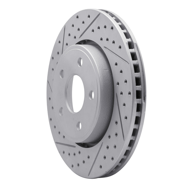R1 05-10 Jeep Grand Cherokee Front Left Drilled & Slotted Geo-Carbon Rotor