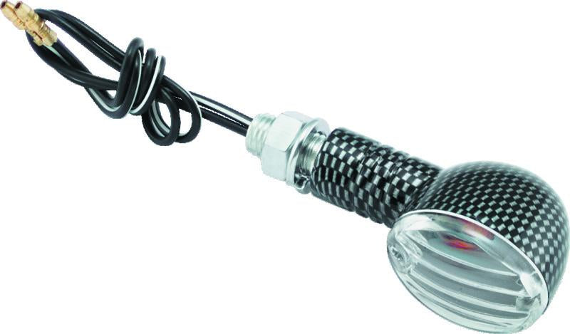 BikeMaster Ministalk Marker Light Round Carbon/Clear