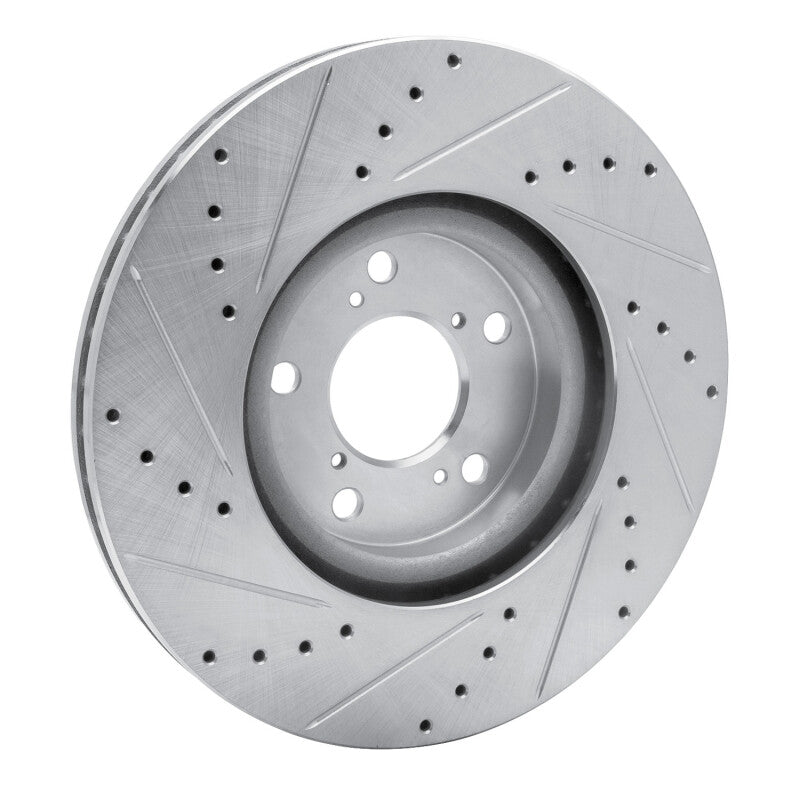 DFC 07-20 Acura RLX Front Right Drilled & Slotted Silver Brake Rotor