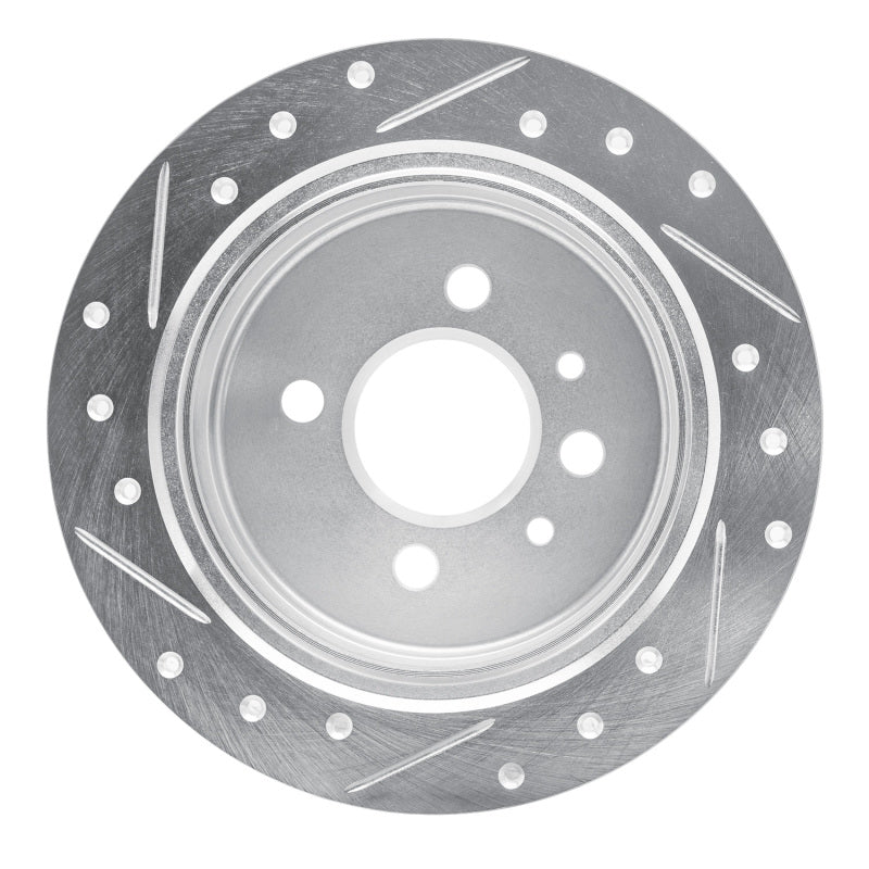 R1 84-91 BMW 325 Rear Right Drilled & Slotted Silver Brake Rotor