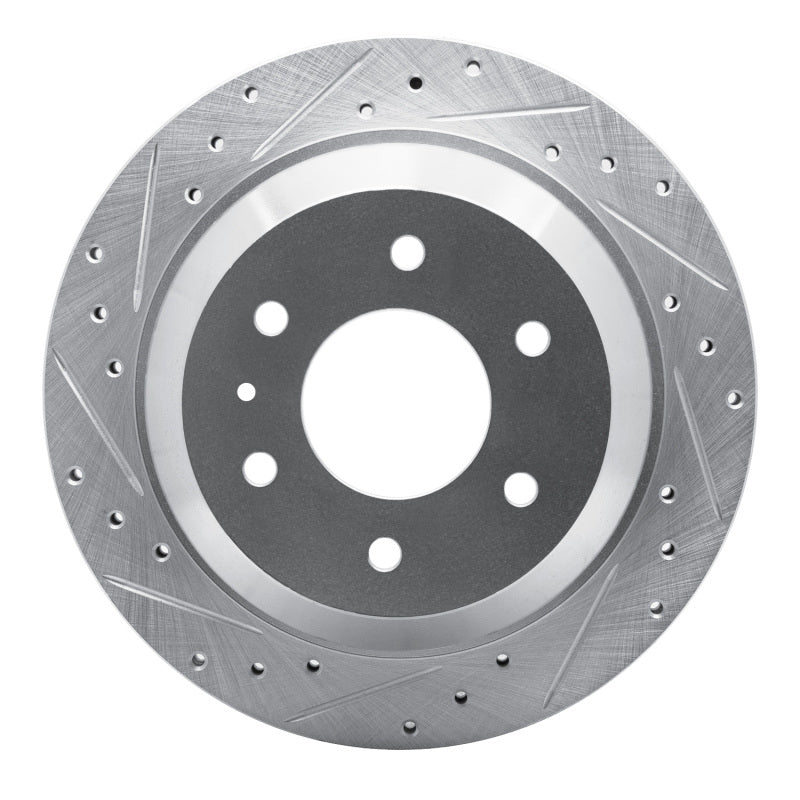 R1 02-09 Buick Rainier Rear Left Drilled & Slotted Silver Brake Rotor