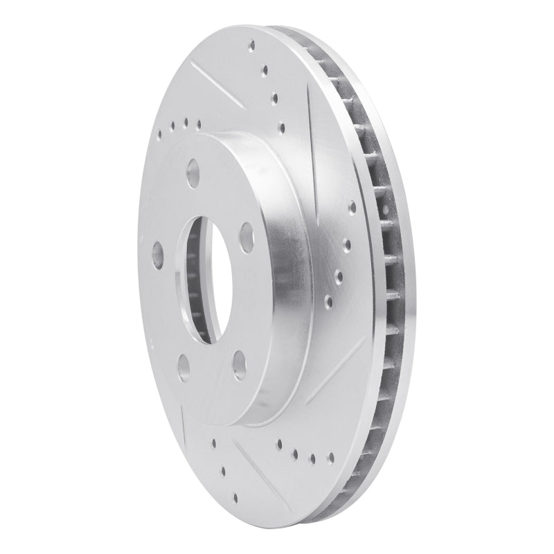 DFC 97-05 Chevrolet Malibu Front Right Drilled & Slotted Silver Brake Rotor