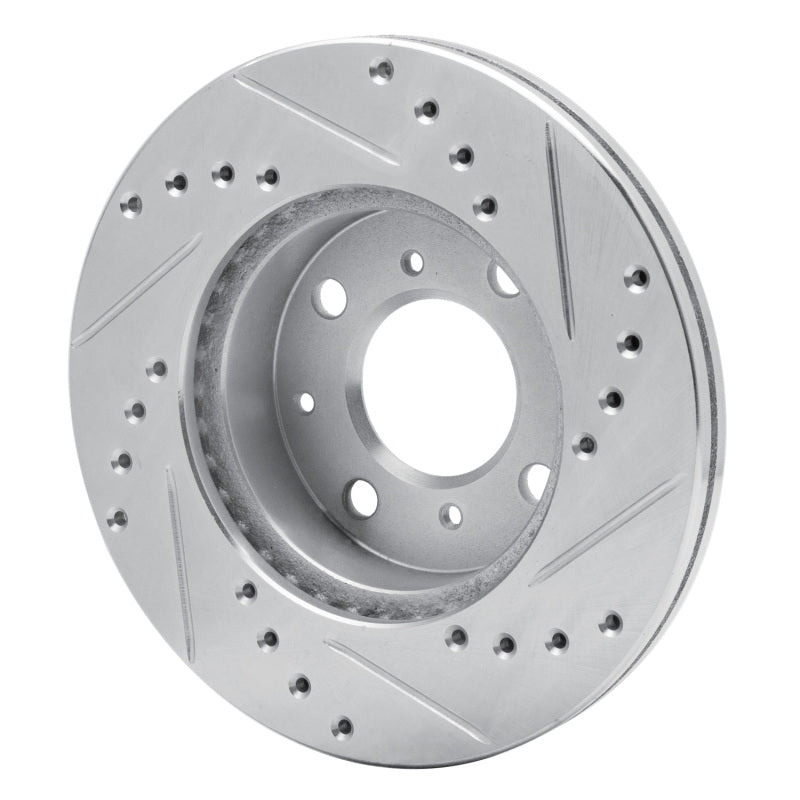 DFC 84-90 Honda Accord Hatchback Front Left Drilled & Slotted Silver Brake Rotor
