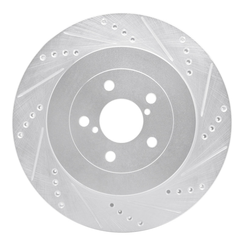DFC 03-04 Subaru Impreza Rear Right Drilled & Slotted Silver Brake Rotor