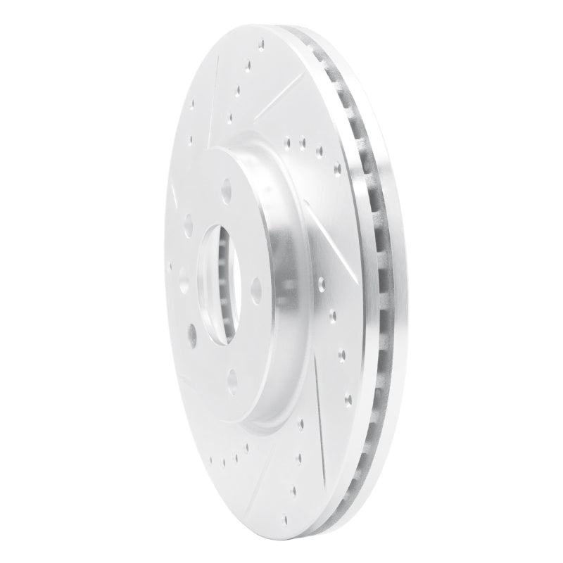 R1 11-25 Buick Encore GX Front Left Drilled & Slotted Silver Brake Rotor