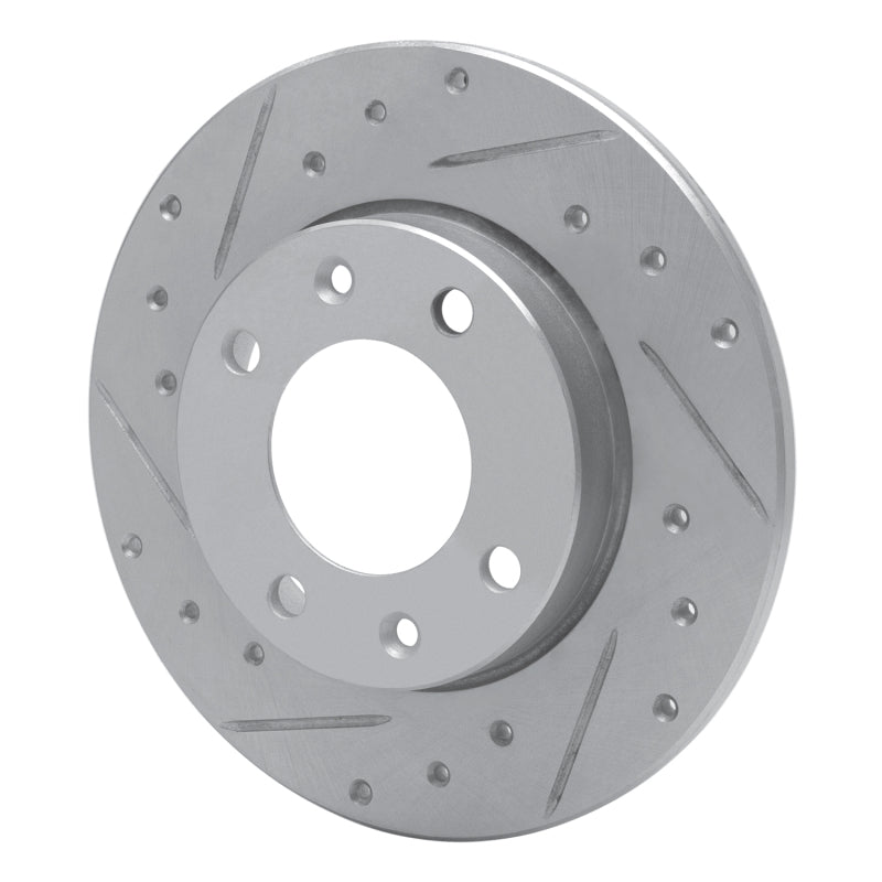 DFC 89-91 Peugeot 405 Rear Left Drilled & Slotted Silver Brake Rotor