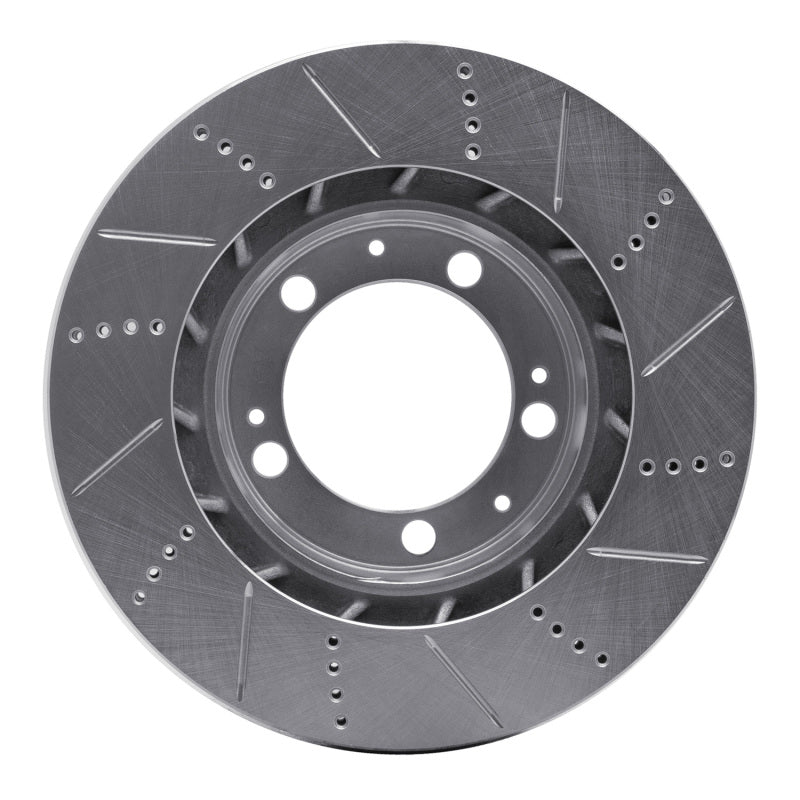 DFC 86-91 Porsche 944 (Excl Turbo) Right Front Drilled & Slotted Silver Brake Rotor