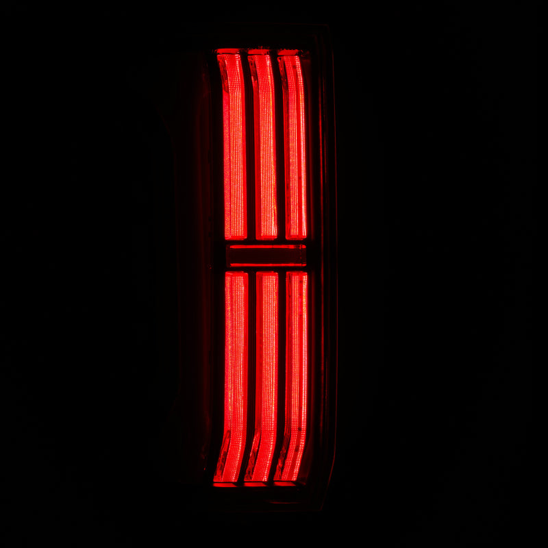 AlphaRex 24-25 Toyota Tacoma NOVA-Series LED Prismatic Tail Lights - Black Red