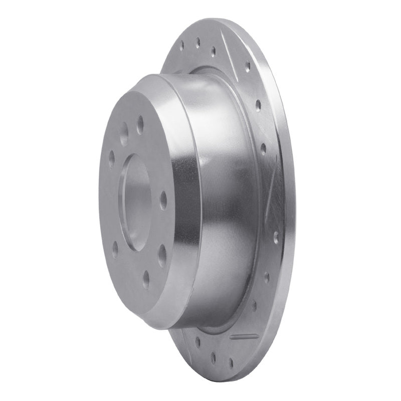 R1 86-89 Jaguar VanDEN PLAS Rear Right Drilled & Slotted Silver Brake Rotor