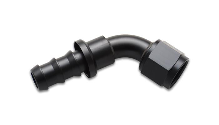 Vibrant Push-On 60 Degree Hose End Elbow Fitting Size -6AN