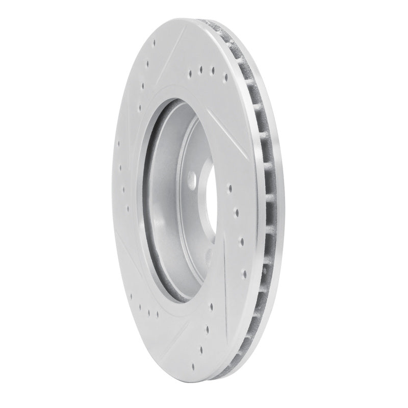 R1 02-08 Mini Cooper (Excl Clubman) Front Right Drilled & Slotted Silver Brake Rotor