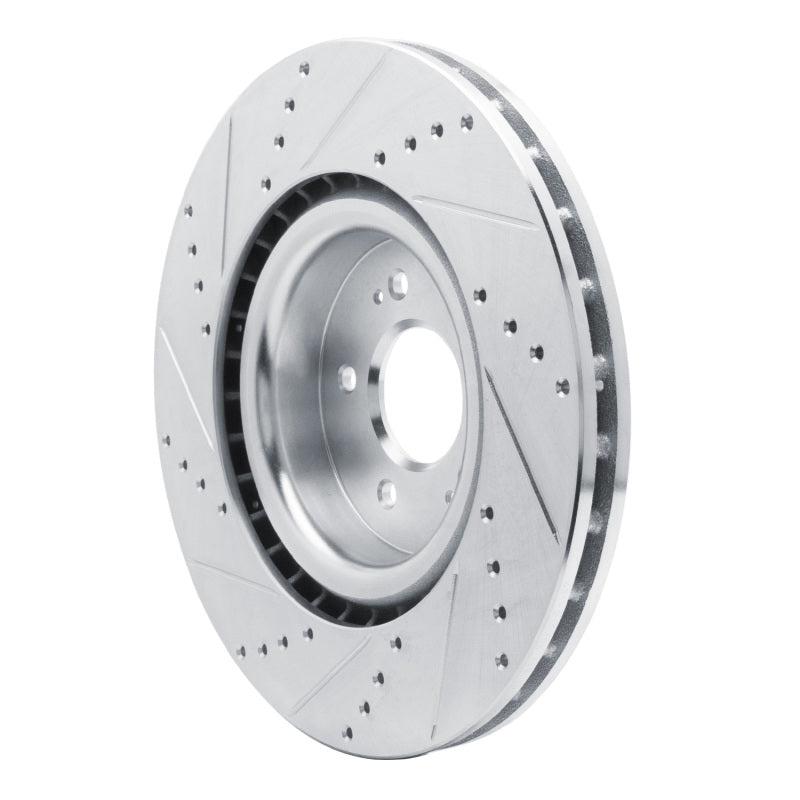 DFC 18-22 Genesis G70 Front Right Drilled & Slotted Silver Brake Rotor