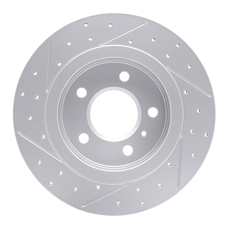R1 06-11 Buick Lucerne Rear Right Drilled & Slotted Geo-Carbon Rotor