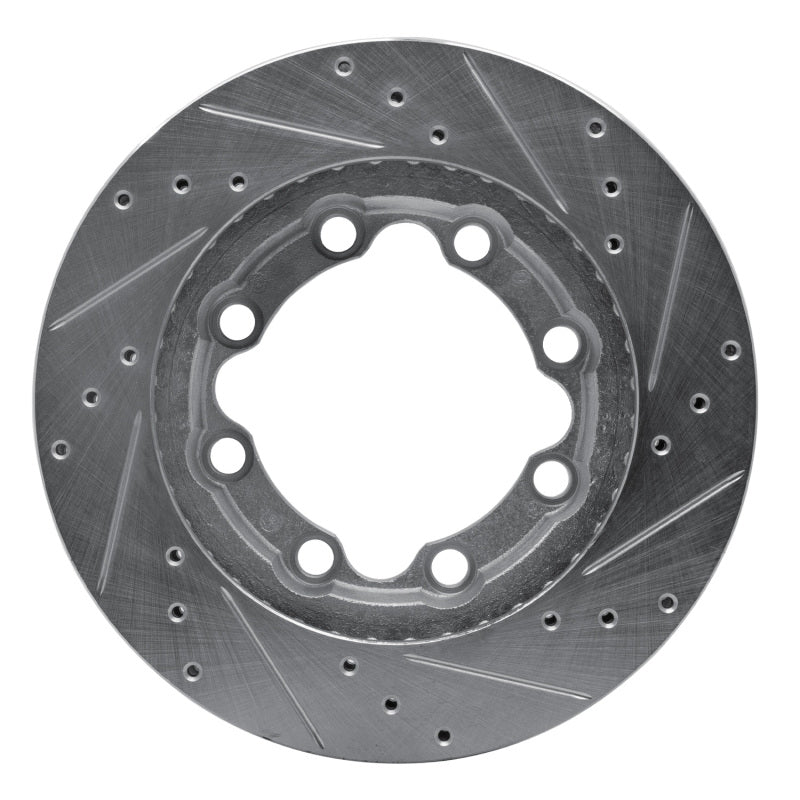 DFC 88-00 Chevrolet K1500 Suburban Front Left Drilled & Slotted Silver Brake Rotor