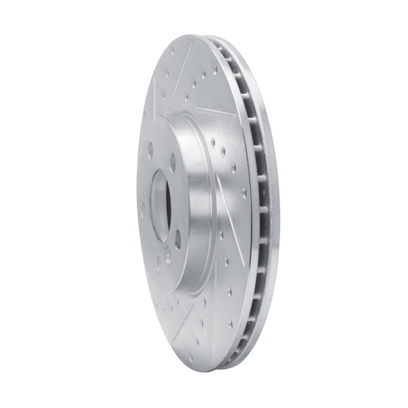 R1 16-24 Mini Cooper (Excl Clubman) Front Left Drilled & Slotted Silver Brake Rotor