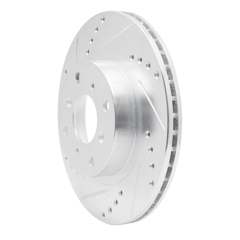 DFC 87-90 Acura LEGEND Front Left Drilled & Slotted Silver Brake Rotor