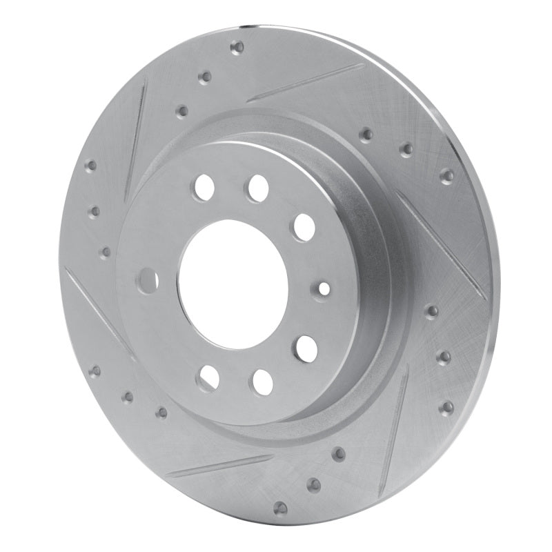 R1 06-10 Pontiac SOLSTICE Rear Left Drilled & Slotted Silver Brake Rotor