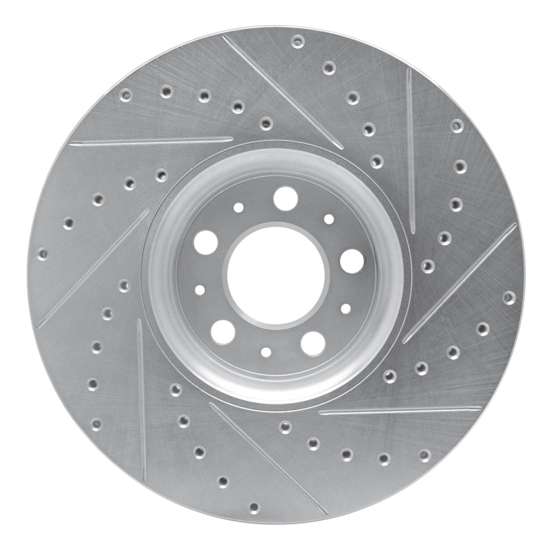 DFC 03-14 Volvo XC90 Front Left Drilled & Slotted Silver Brake Rotor