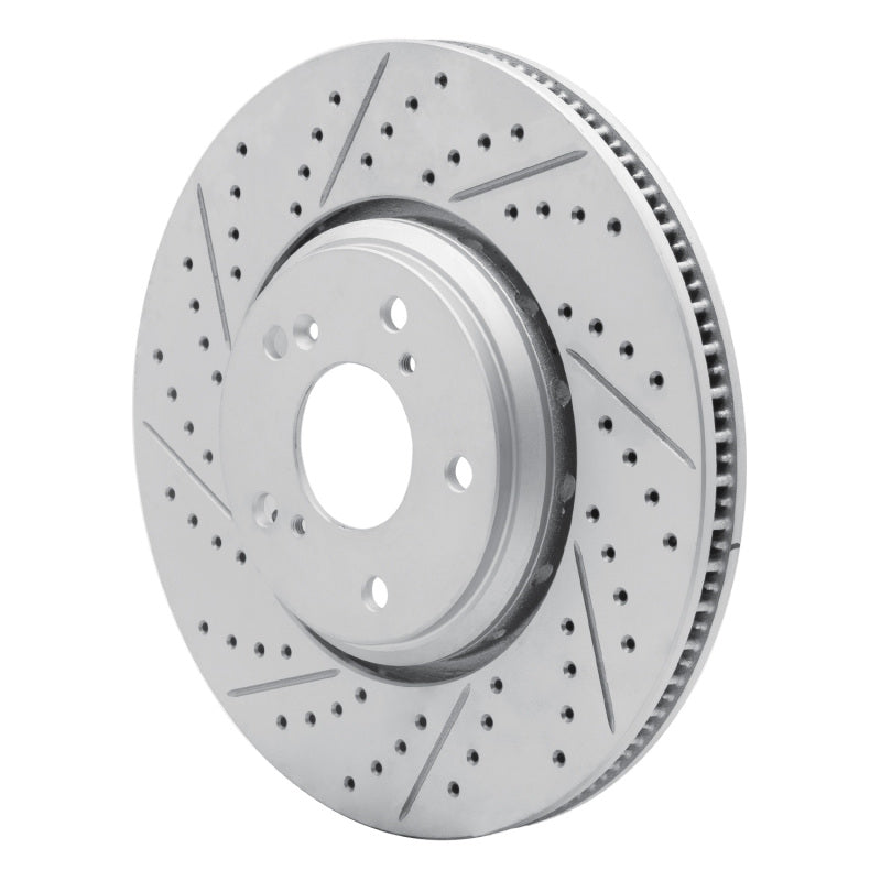 R1 16-22 Acura ILX Front Left Drilled & Slotted Geo-Carbon Rotor