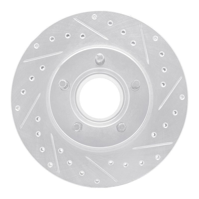 R1 95-97 Ford Ranger (USA/Canada) Front Right Drilled & Slotted Silver Brake Rotor