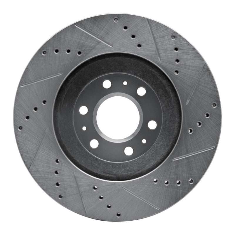 DFC 04-09 Cadillac SRX Front Left Drilled & Slotted Silver Brake Rotor