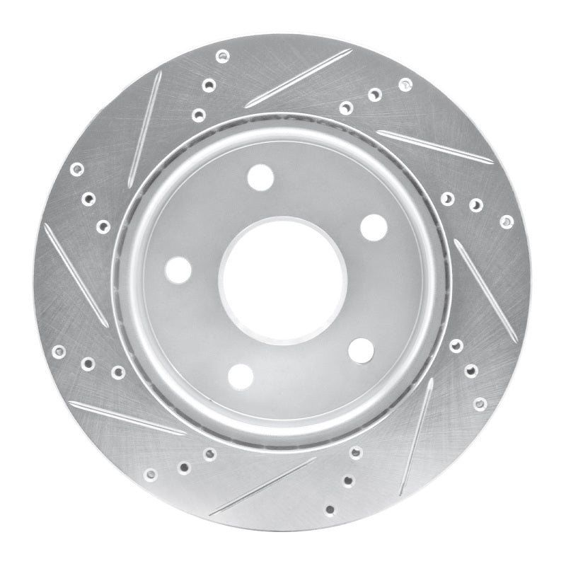 DFC 05-11 Dodge Dakota 4WD Front Right Drilled & Slotted Silver Brake Rotor