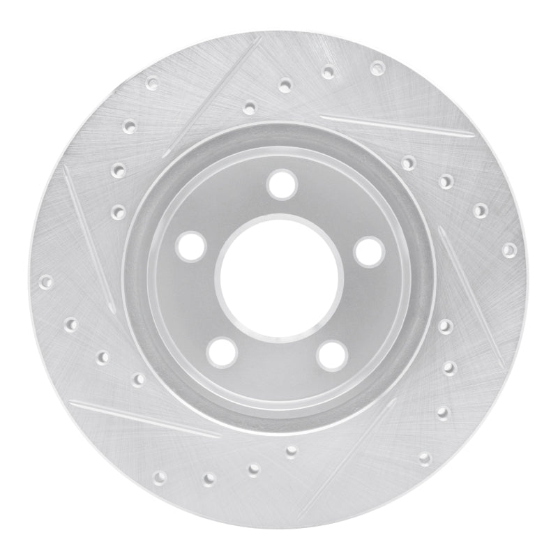 DFC 95-02 Ford Explorer Front Right Drilled & Slotted Silver Brake Rotor