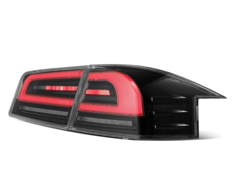 AlphaRex 12-21 Tesla Model S LUXX-Series LED Tail Lights - Black/Red (US Models Only)