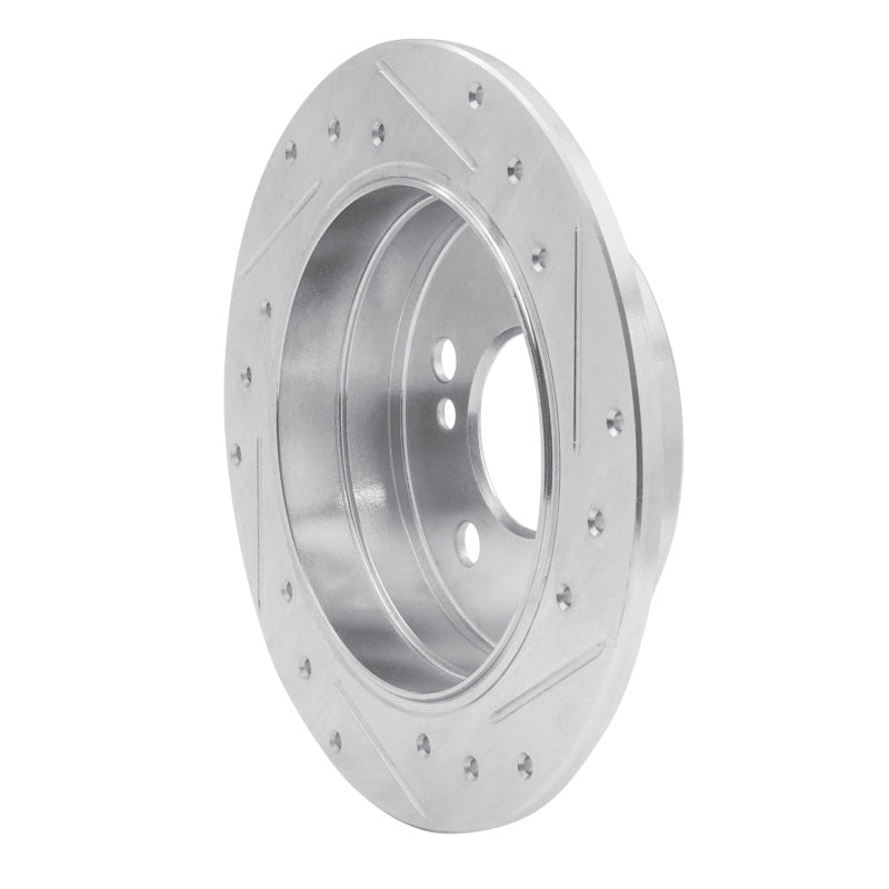 R1 83-95 Mercedes-Benz E300 Rear Left Drilled & Slotted Silver Brake Rotor