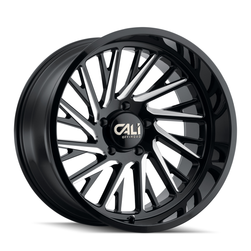 Cali Off-Road 9114 Purge 22x12 / 6x139.7 BP / -51mm Offset / 106mm Hub Gloss Black Milled Wheel