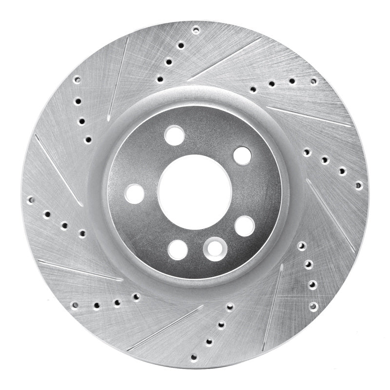 DFC 15-19 Jaguar E-Pace Front Left Drilled & Slotted Silver Brake Rotor