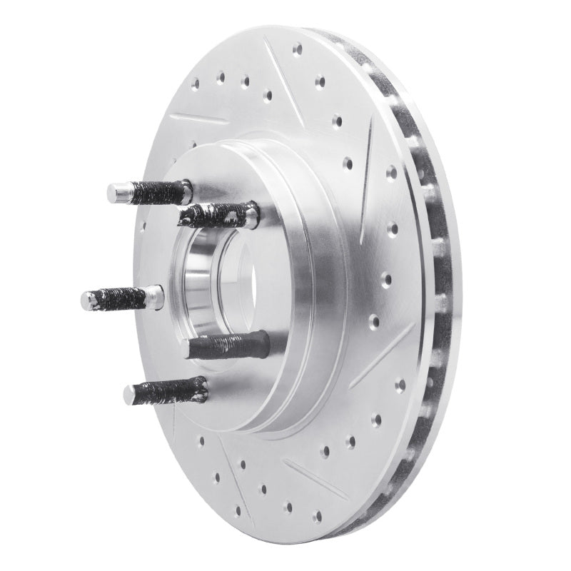 R1 95-97 Ford Ranger (USA/Canada) Front Right Drilled & Slotted Silver Brake Rotor