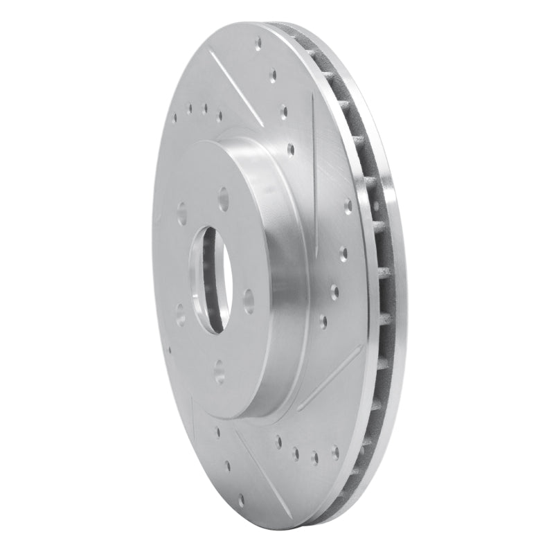 R1 01-08 Ford Mondeo (Mexico) Front Right Drilled & Slotted Silver Brake Rotor