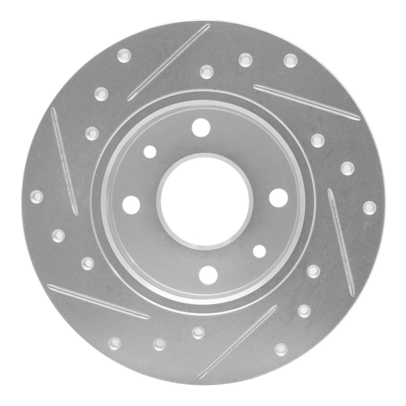DFC 81-83 Renault Fuego Front Right Drilled & Slotted Silver Brake Rotor