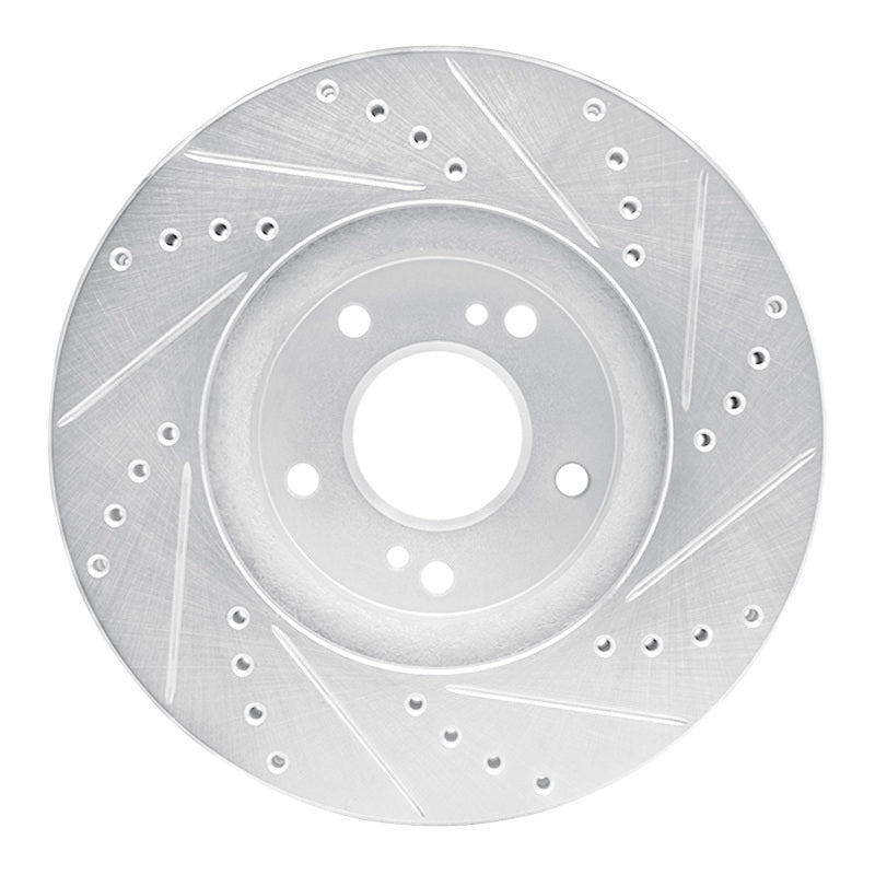 DFC 97-01 Infiniti Q45 Front Left Drilled & Slotted Silver Brake Rotor