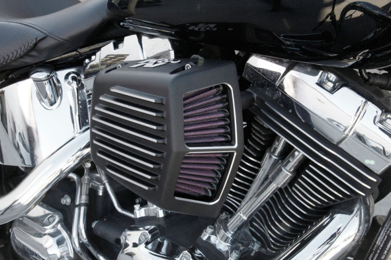 K&N Street Metal Intake System for 08-16 Harley-Davidson Touring Models - Shaker Black