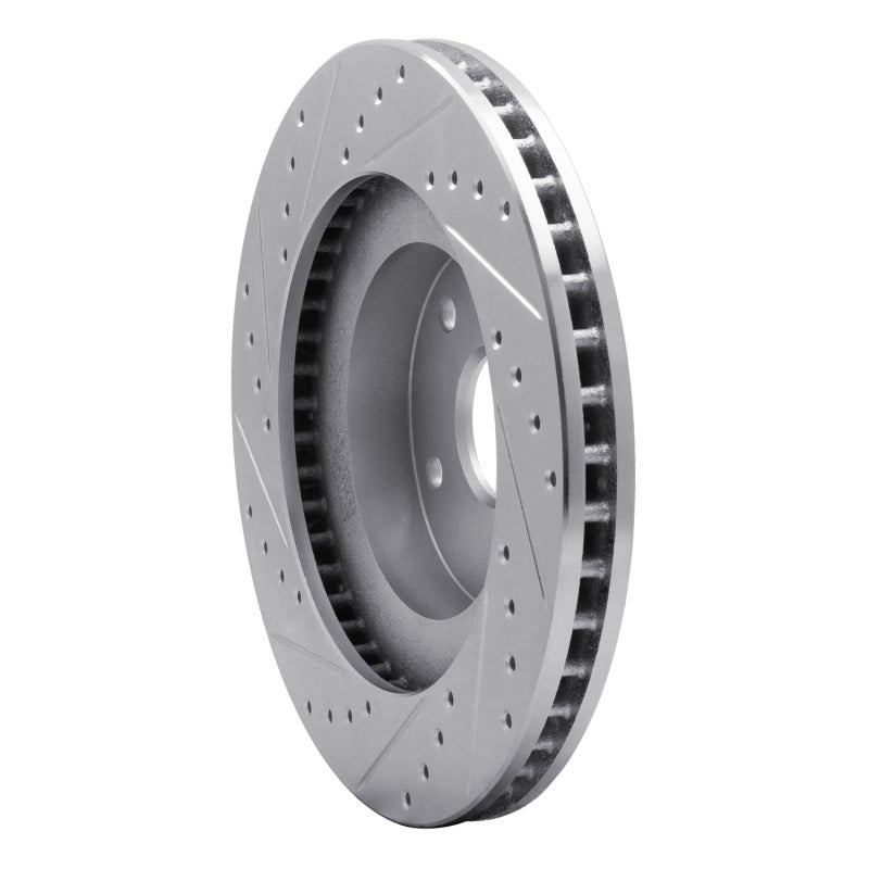 DFC 92-97 Subaru SVX Front Right Drilled & Slotted Silver Brake Rotor