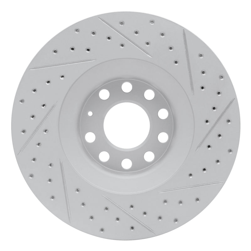 R1 98-09 Audi Allroad Front Left Drilled & Slotted Geo-Carbon Rotor