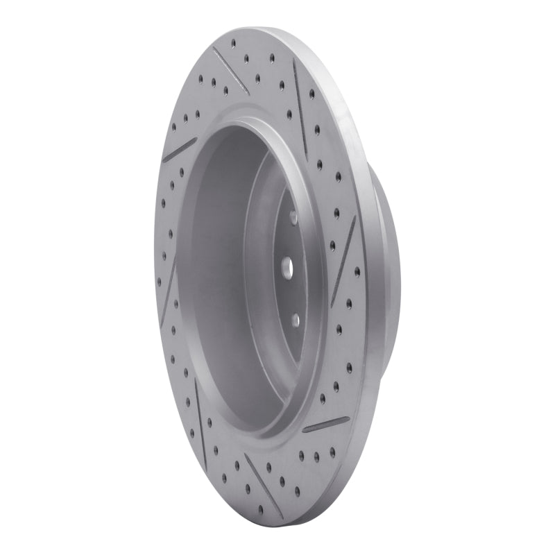 R1 18-25 Jeep Wrangler Rear Left Drilled & Slotted Geo-Carbon Rotor