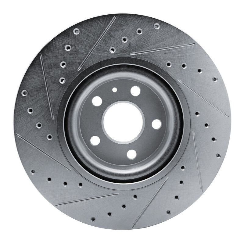 DFC 17-25 Volvo V60/S90/XC60/S60/V90/XC40 Front Right Drilled & Slotted Silver Brake Rotor