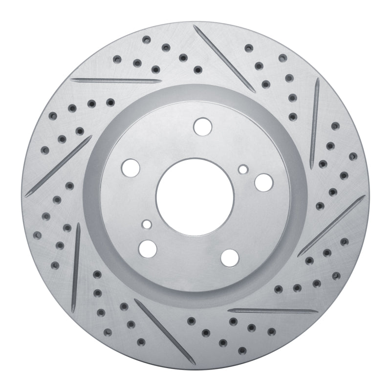 R1 06-20 Lexus ES300H Front Right Drilled & Slotted Geo-Carbon Rotor
