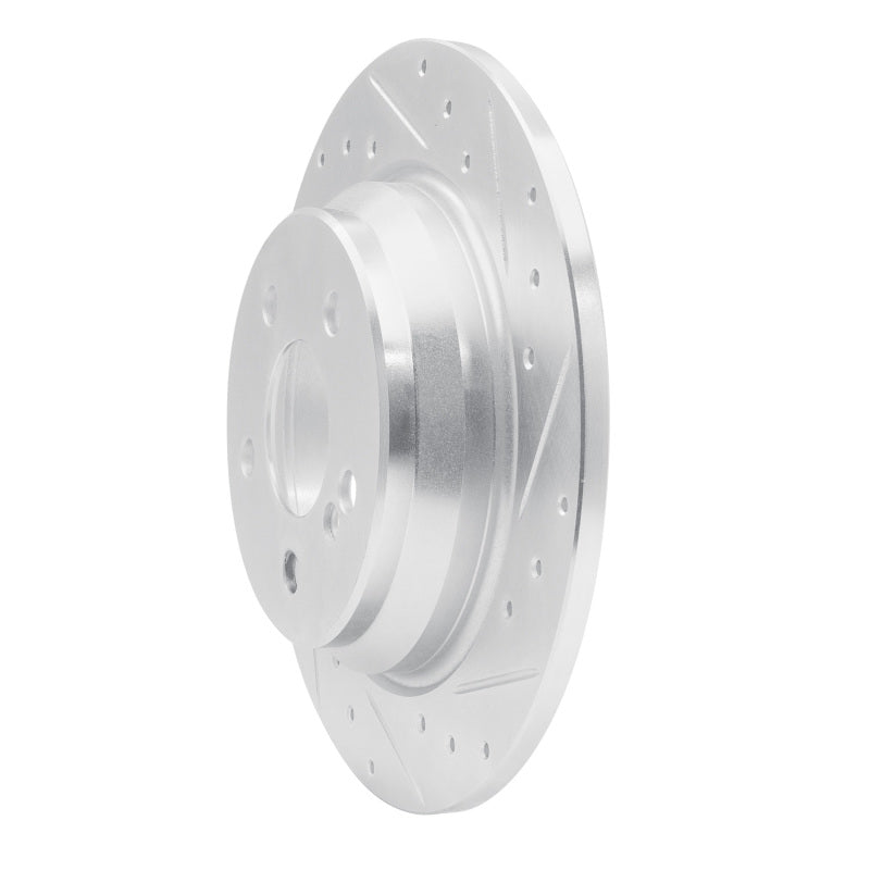 R1 03-06 Mercedes-Benz S350 Rear Right Drilled & Slotted Silver Brake Rotor