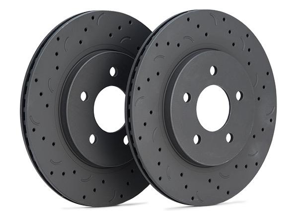 Hawk 07-15 Audi Q7 / 08-16 Porsche Cayenne Talon Cross Drilled and Slotted Front Rotors (Pair)