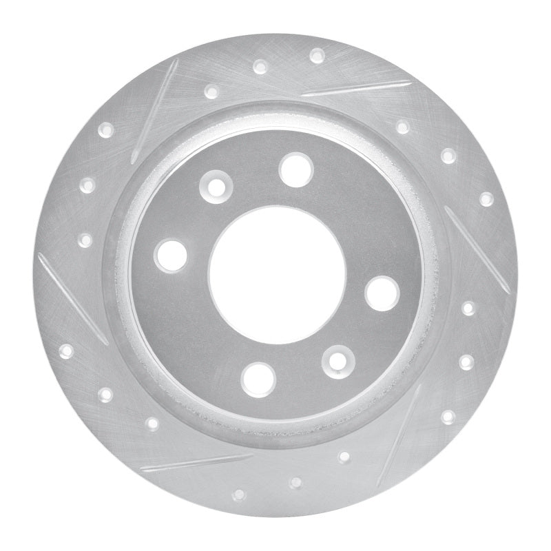 DFC 86-98 Saab 9000/900 Rear Left Drilled & Slotted Silver Brake Rotor