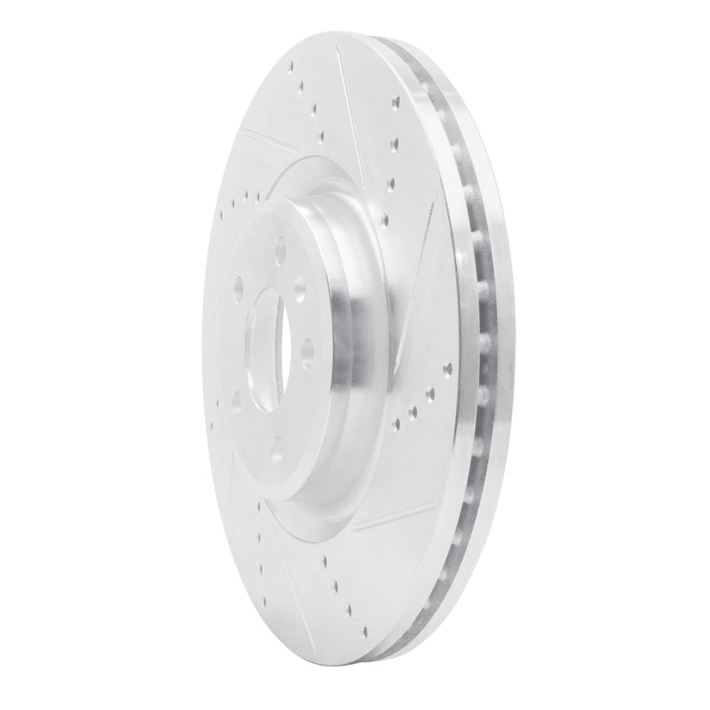 R1 12-20 Audi A6 (USA/Canada) Front Right Drilled & Slotted Silver Brake Rotor