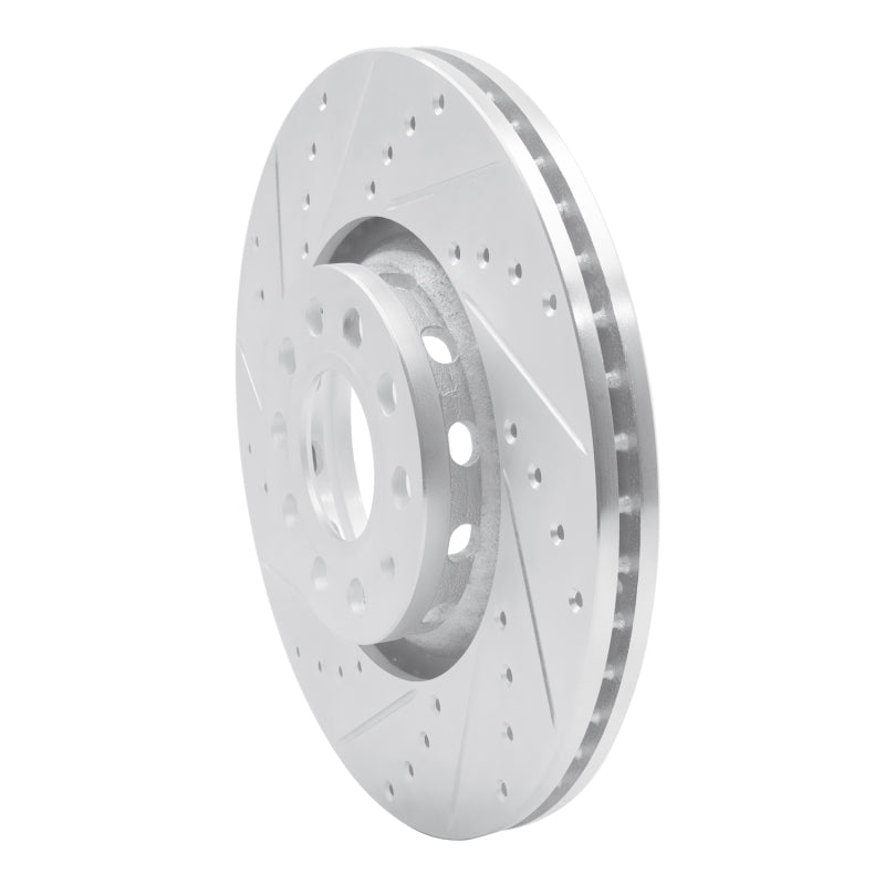 DFC 97-06 Audi A4 Quattro Front Left Drilled & Slotted Silver Brake Rotor