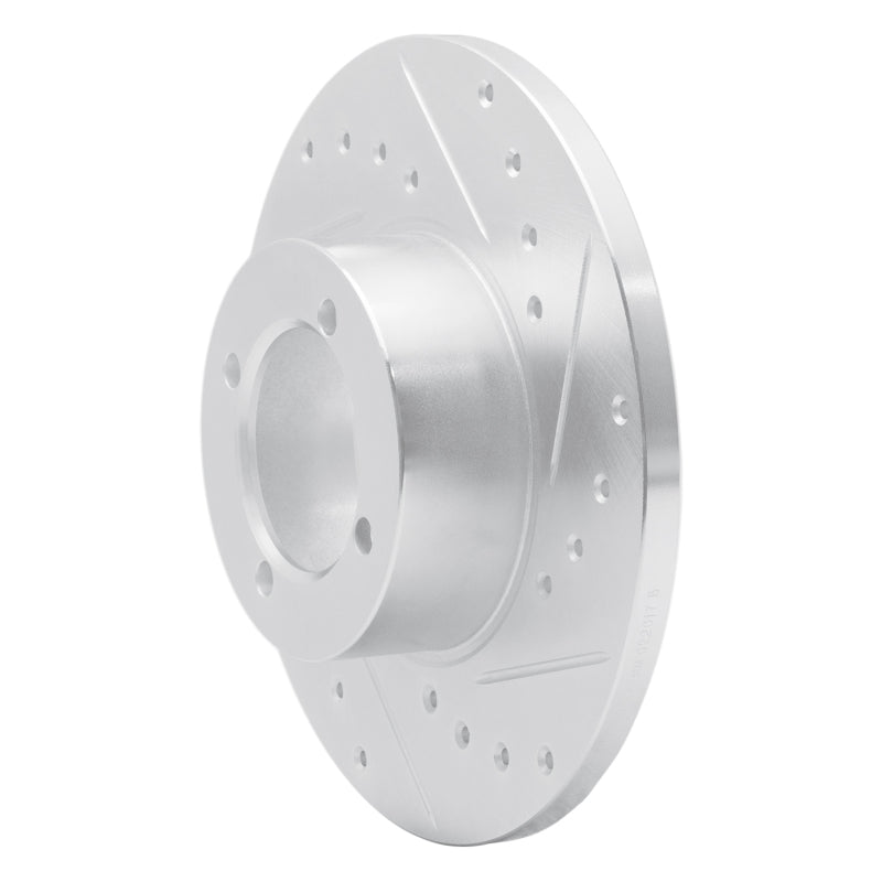 R1 74-79 Lotus Elite Front Right Drilled & Slotted Silver Brake Rotor