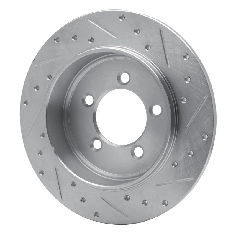 R1 02-10 Ford Explorer Sport Trac Rear Left Drilled & Slotted Silver Brake Rotor